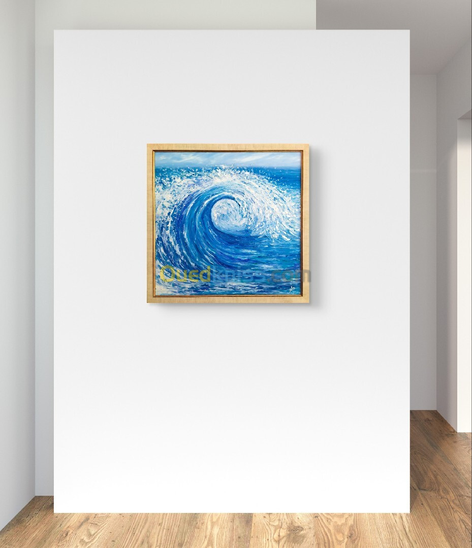 Vague De La Mer, Tableau À L'huile encadrée, Portrait d'une vague de mer