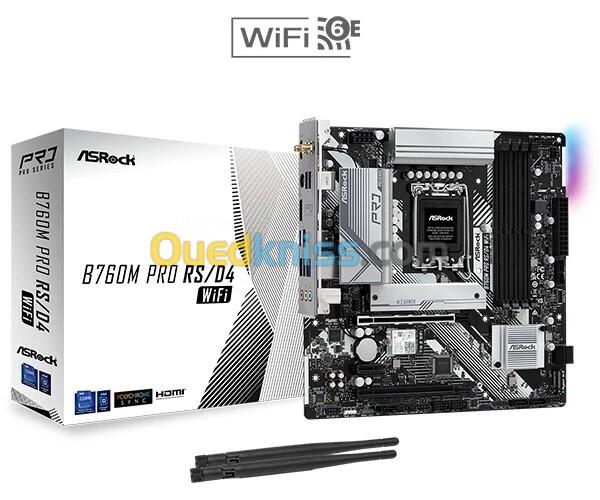  CARTE MERE ASROCK B760M PRO RS/D4 WIFI 6E BLUETOUTH 5.3