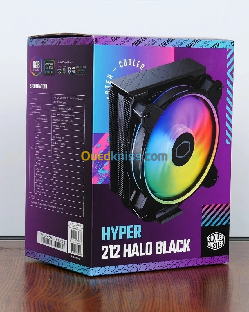 AIRCOOLING COOLERMASTER HYPER 212 HALO BLACK RGB