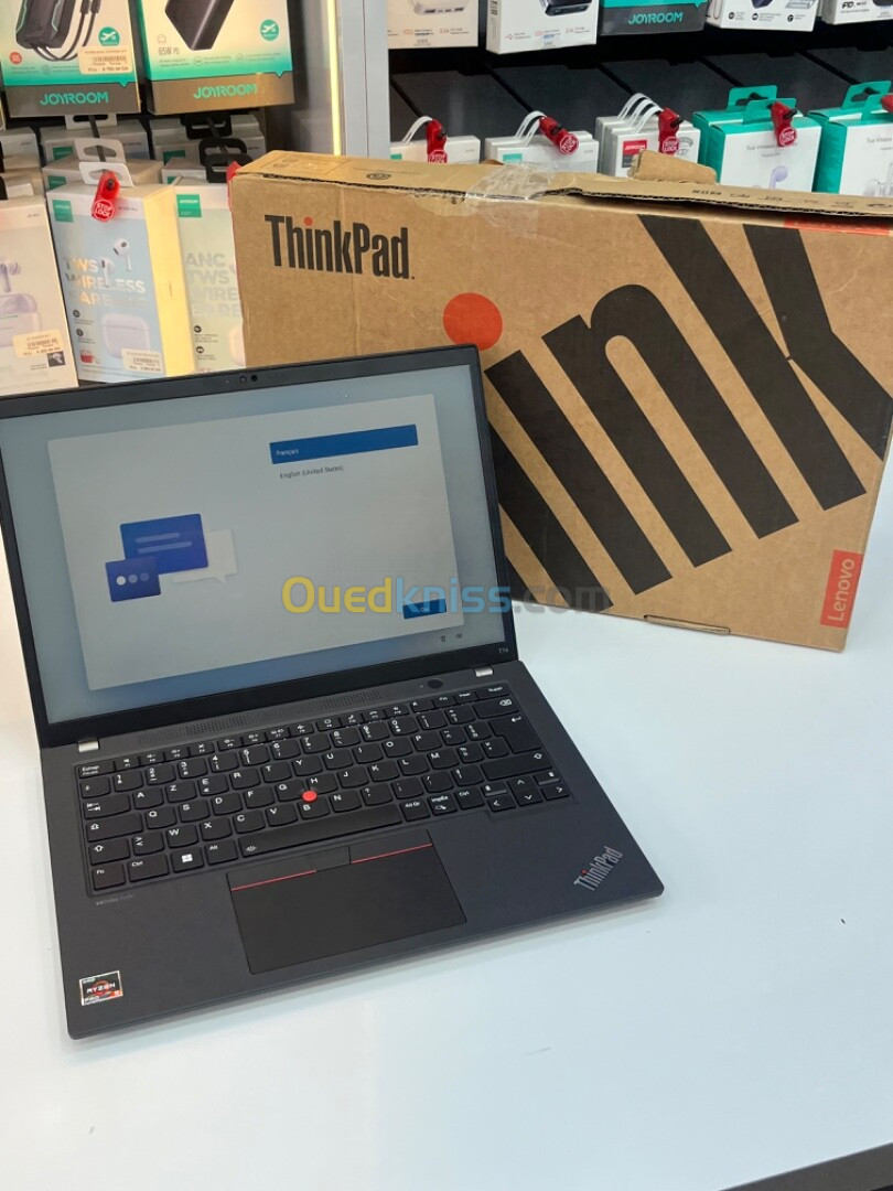 LAPTOP LENOVO THINKPAD T14 AMD RYZEN 5PRO 7540U RADEON 740M 16GB RAM 512GB SSD ECRAN 14" FHD 