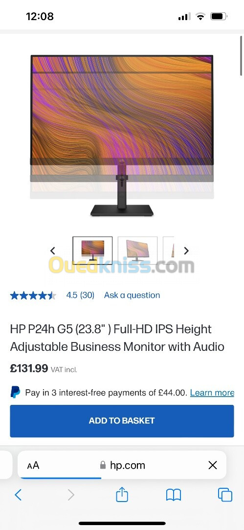 MONITEUR HP P24H G5 24 FHD SPEAKER