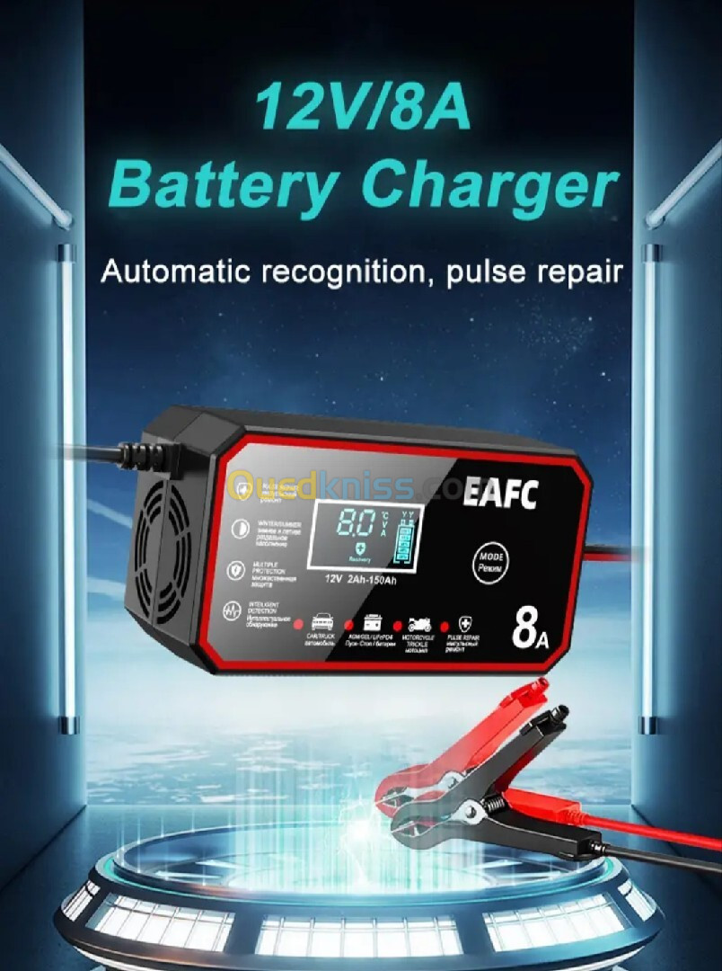 Chargeur de batterie intelligent 12 V 8 A