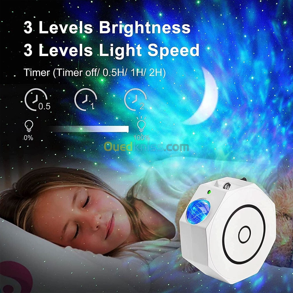  Projecteur Octagon Galaxy Night Light avec Bluetooth intégré