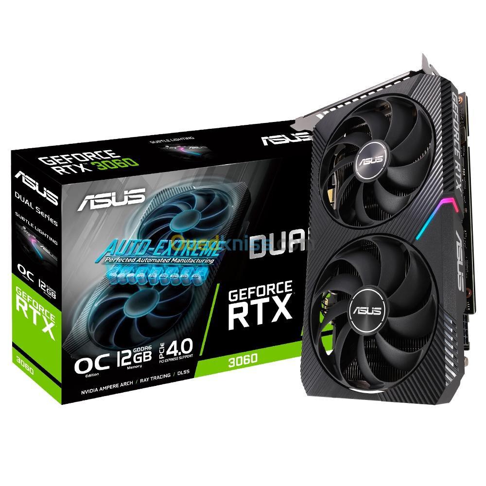 CARTE GRAPHIQUE ASUS  RTX 3060 DUAL V2 12GB