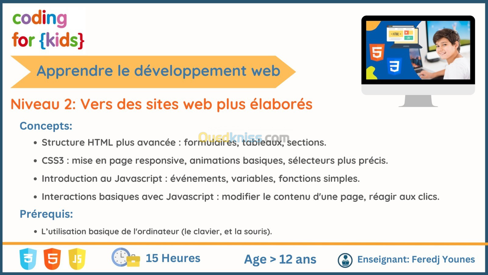 Apprendre le développement web pour Enfants