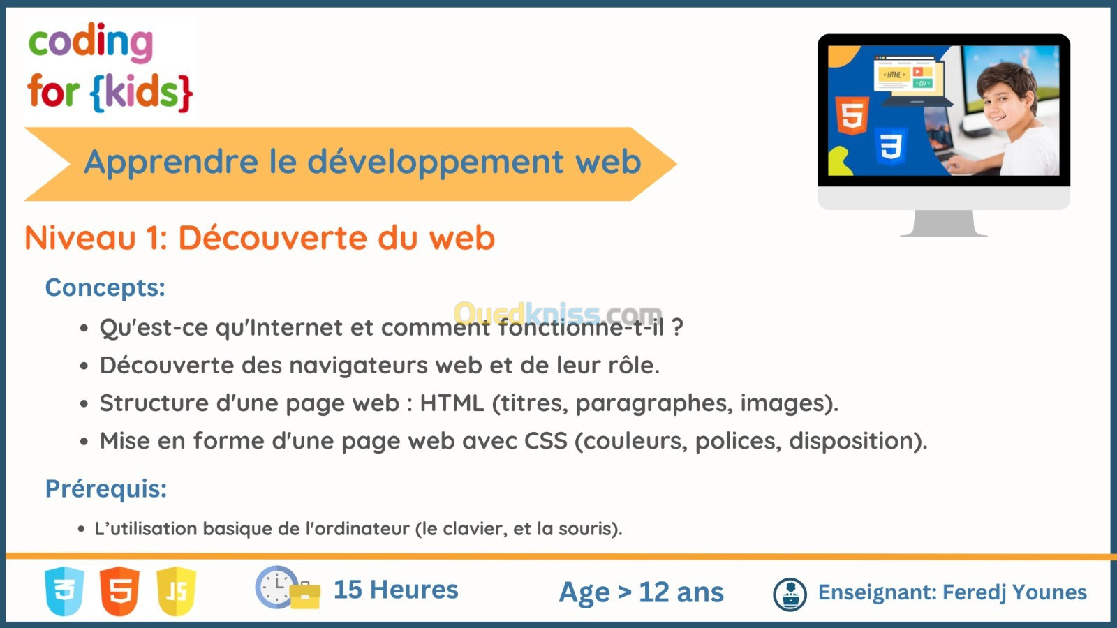 Apprendre le développement web pour Enfants