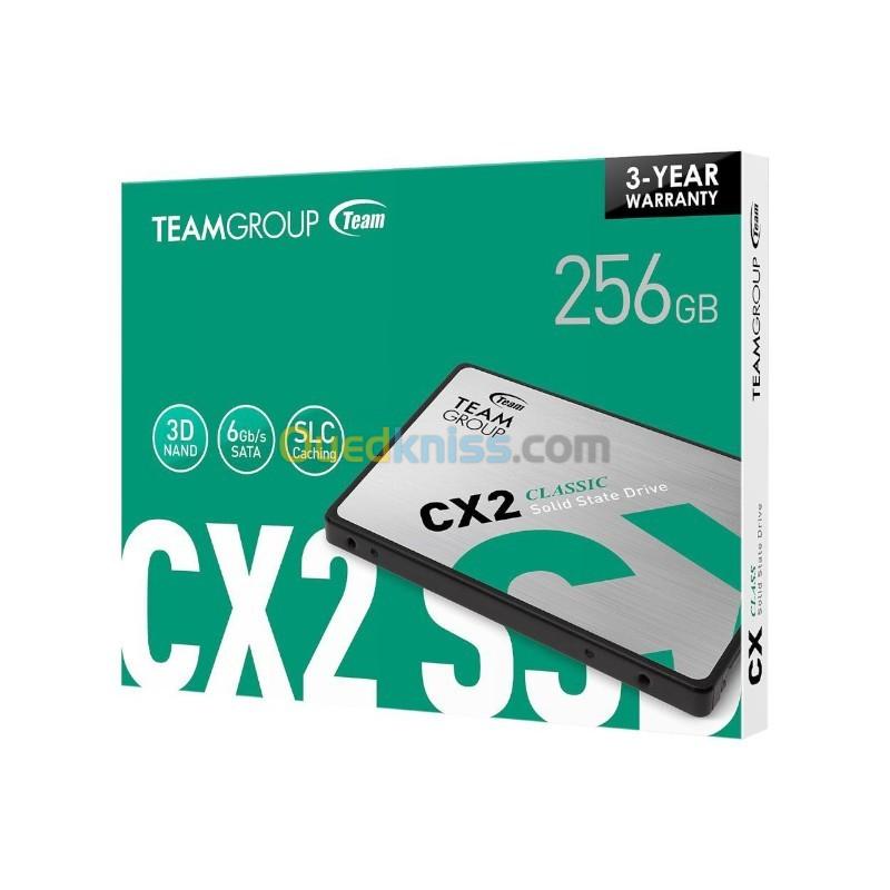 DISQUE DUR SSD 256Go TEAMGROUP CX2 SATA 2.5"