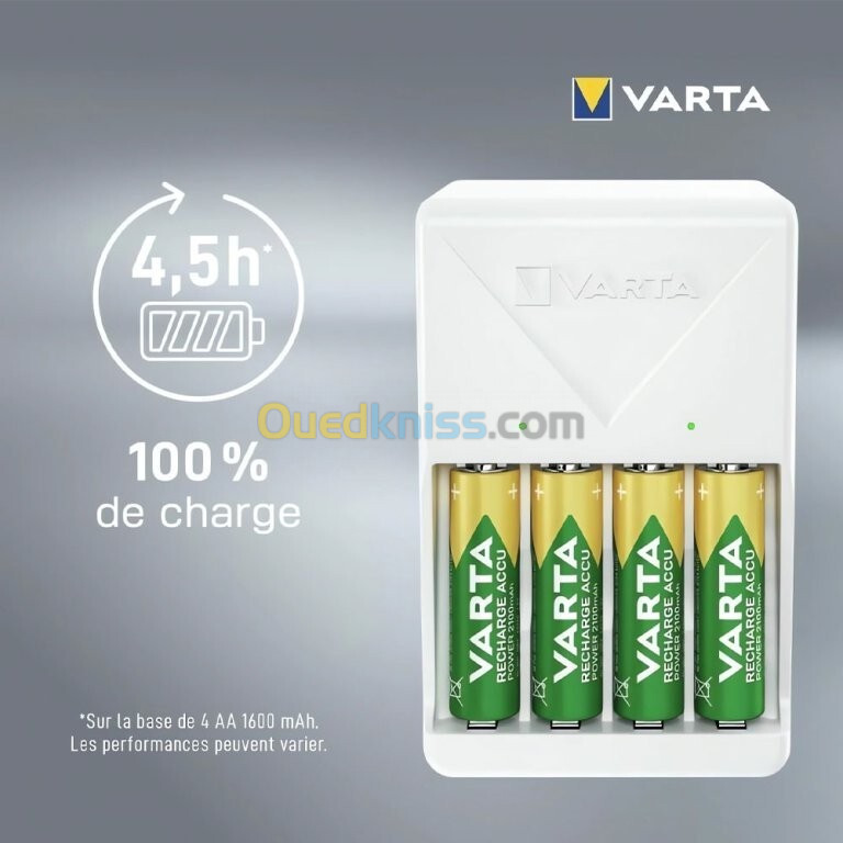 CHARGEUR PILLE VARTA   AA + AAA 2100MAH.  