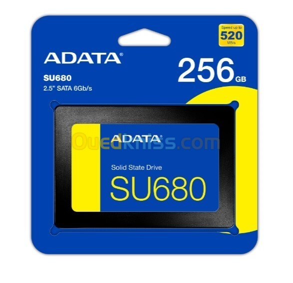 DISQUE DUR INTERNE ADATA SATA 2.5 6GB/S 256GO SU680