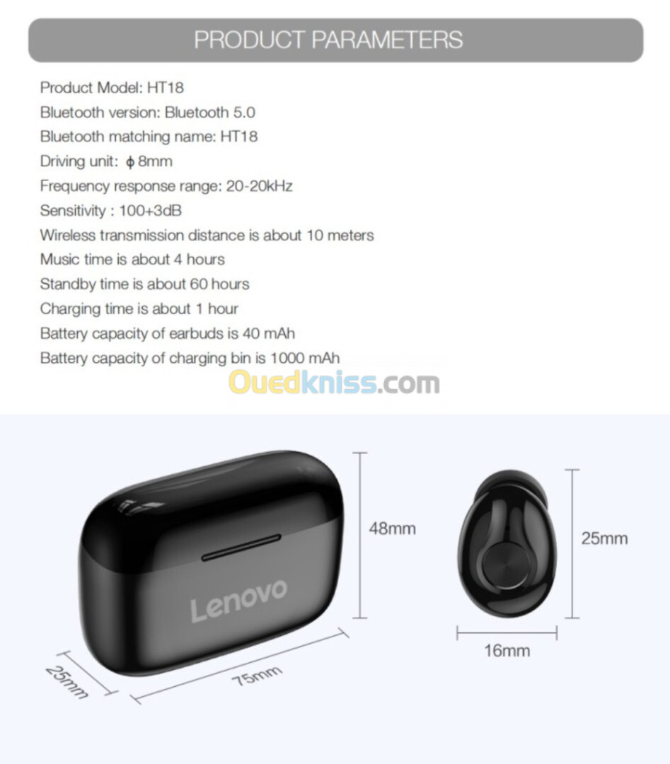 AIRPODS BLUETOOTH LENOVO HT18