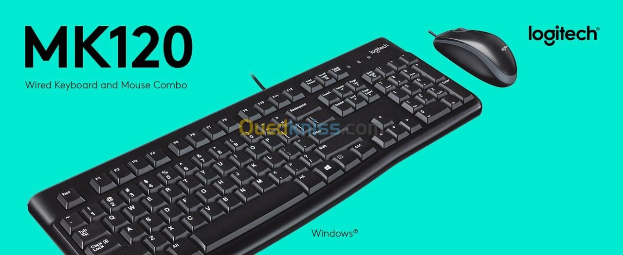 CLAVIER  SOURIS  LOGITECH MK120 