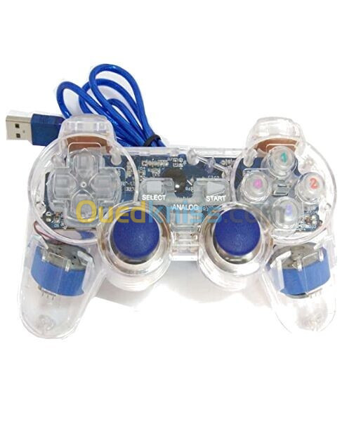 MANETTE PC  USB DUAL SHOCK JOYPAD TRANSPARENTES UCOM704 