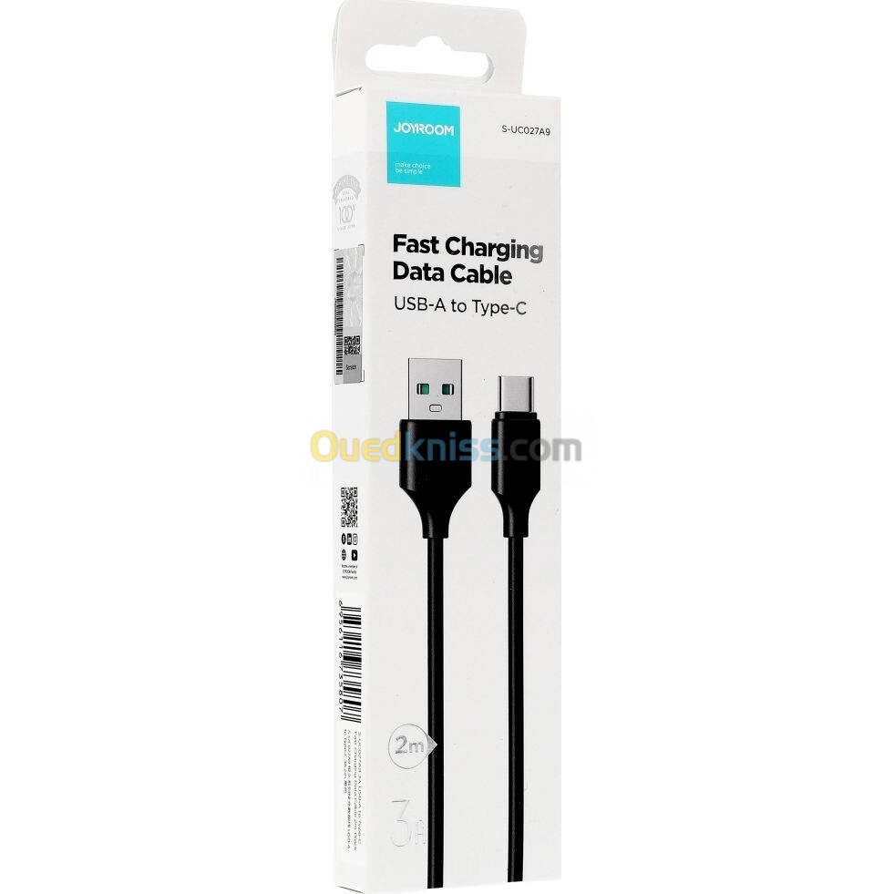 CABLE JOYROMM 1M USB-A TO TYPE-C 2.4A  S-UC027A9