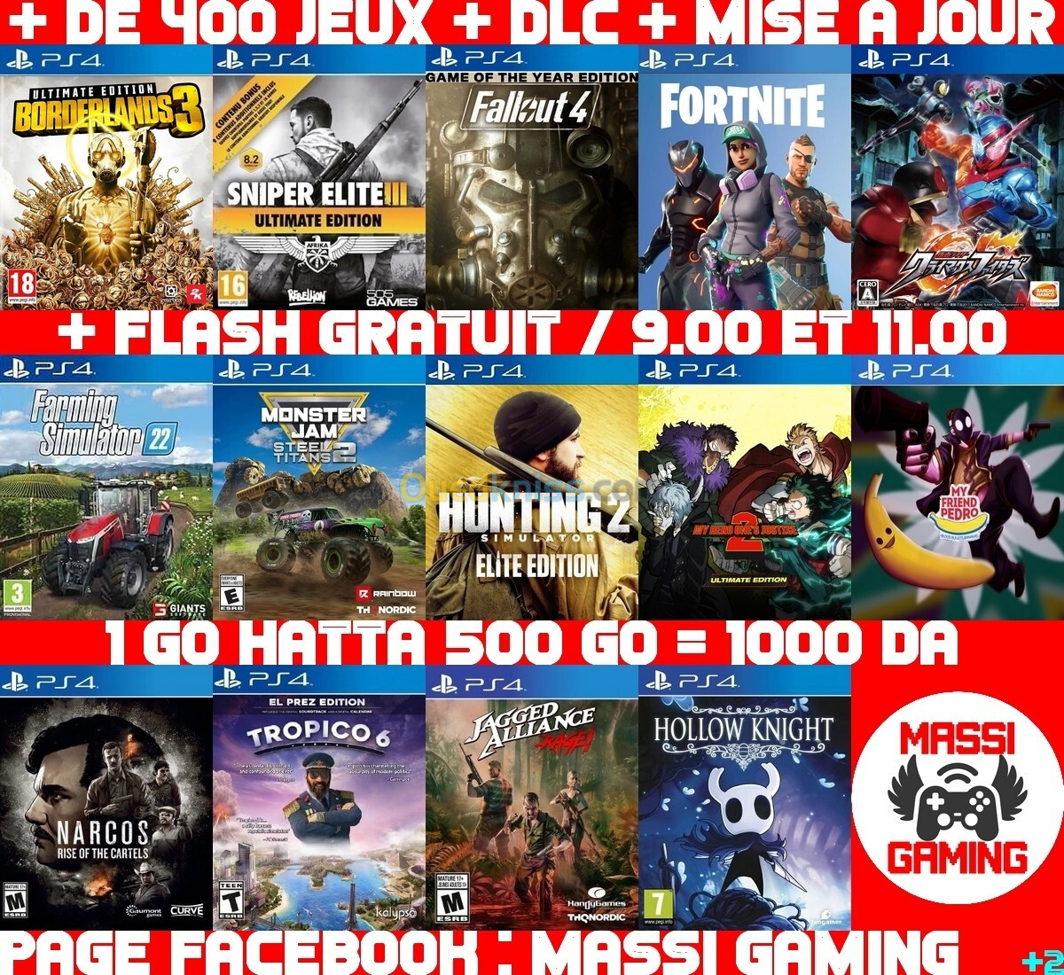 INSTALLATION JEUX PS4 FLASHÉE 9.00 & 11.00 (+ FLASH GRATUIT + DLC + MISE A JOUR) **