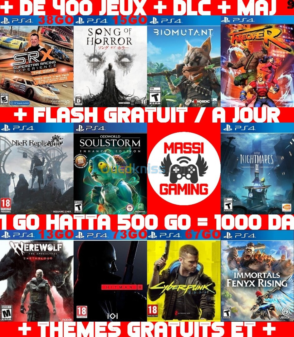 JEUX PS4 FLASHÉE 9.00 & 11.00 (+ FLASH GRATUIT + DLC + MISE A JOUR) --