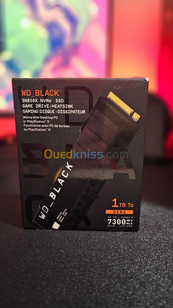 SSD WD_BLACK 1TB SN850 NVMe Iwith Heatsink (USED) état 10/10 