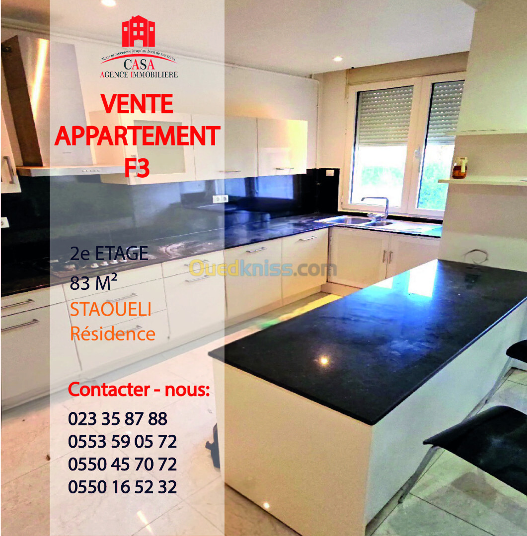 Vente Appartement F3 Alger Staoueli