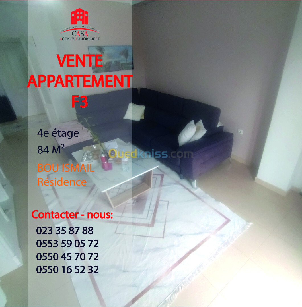 Vente Appartement F3 Tipaza Bou ismail