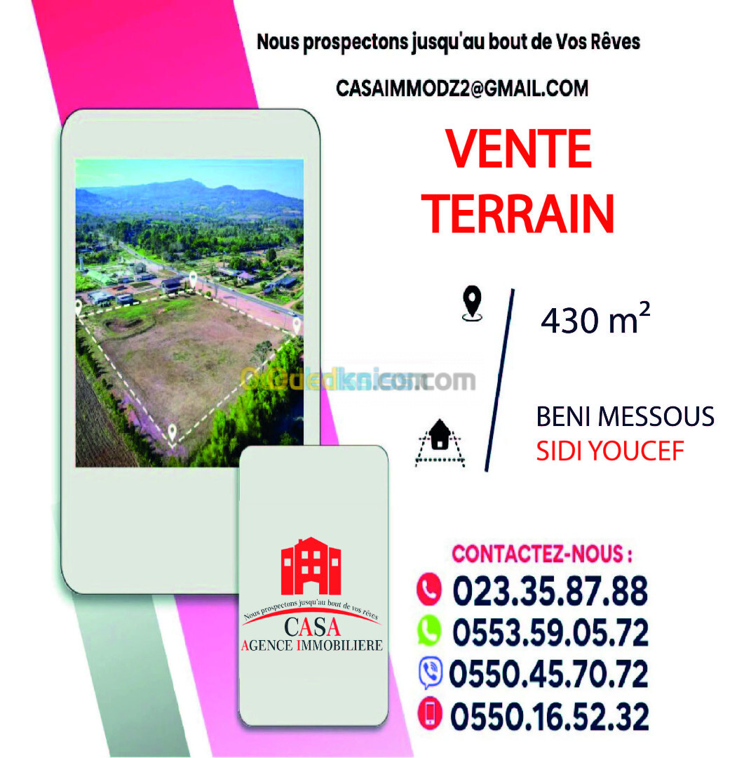 Vente Terrain Alger Beni messous