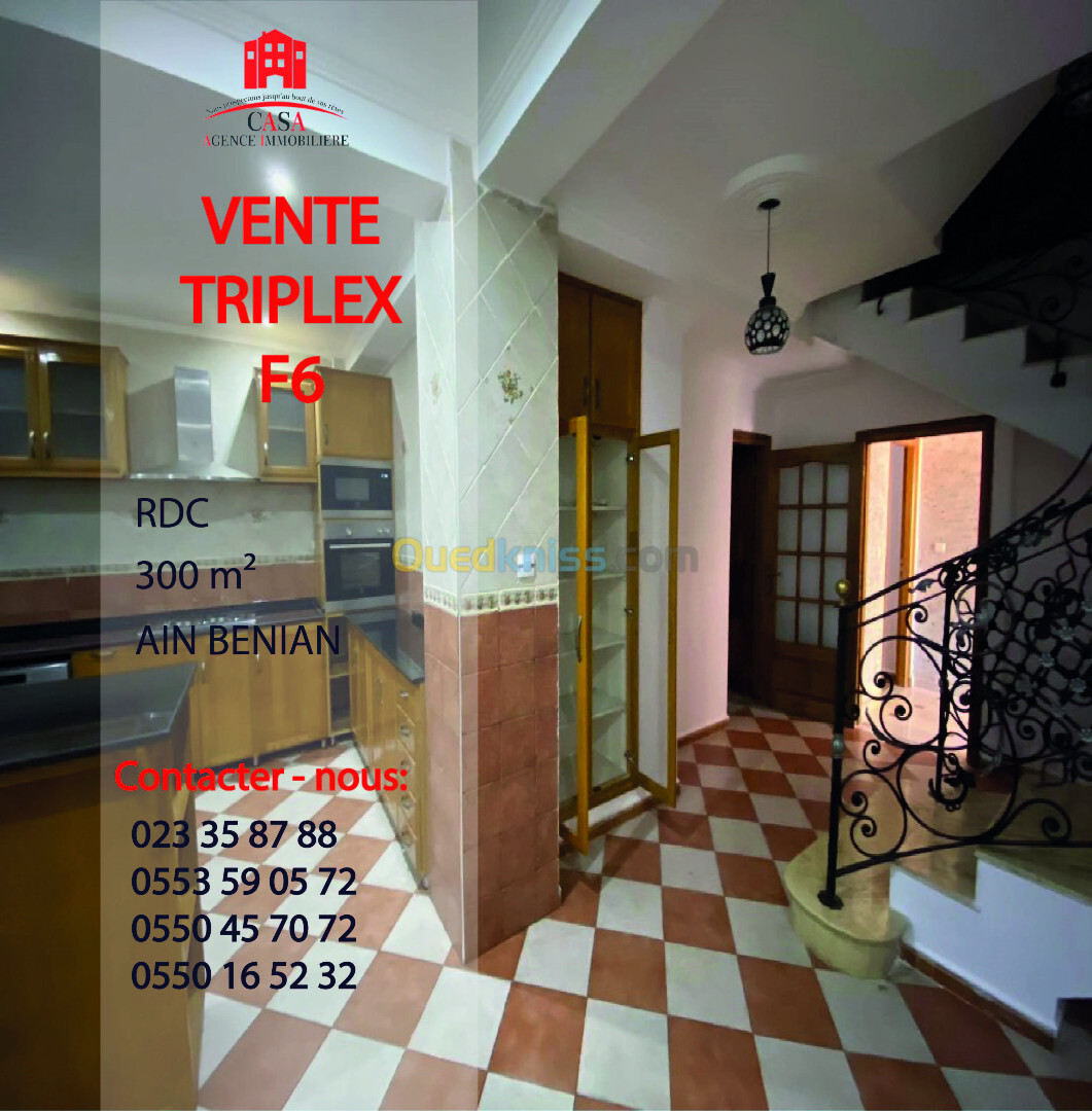 Vente Duplex F6 Alger Ain benian