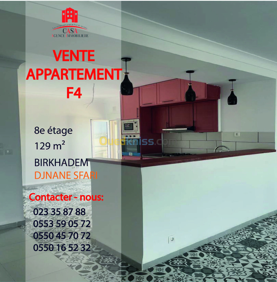 Vente Appartement F4 Alger Birkhadem