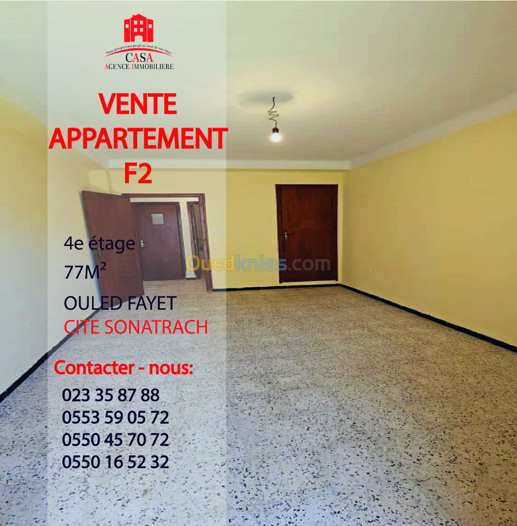 Vente Appartement F2 Alger Ouled fayet