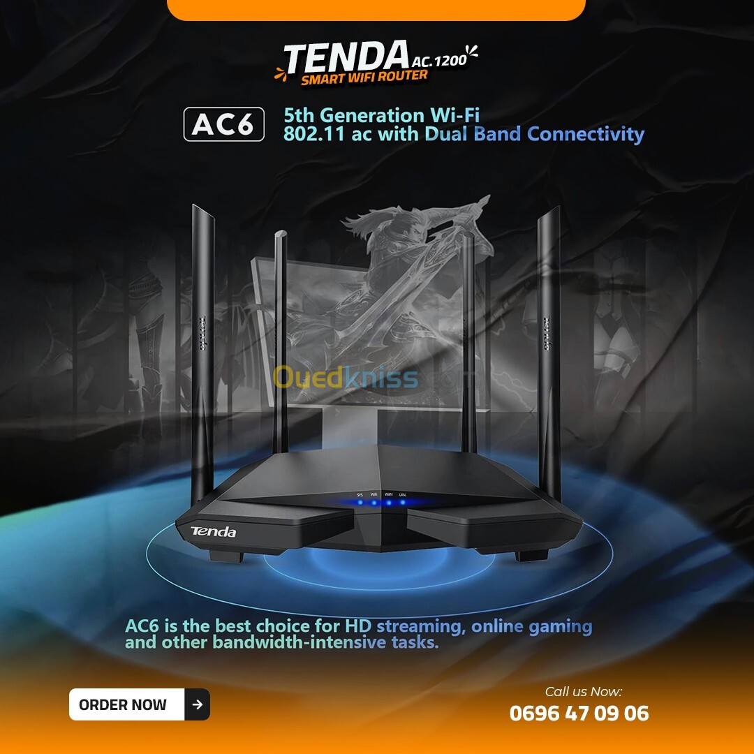 TENDA AC 1200 SMART WIFI ROUTER