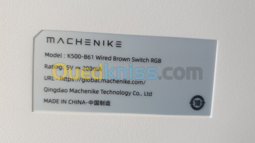 Clavier Machenike K500-B61 MINI 60% US Red Switch