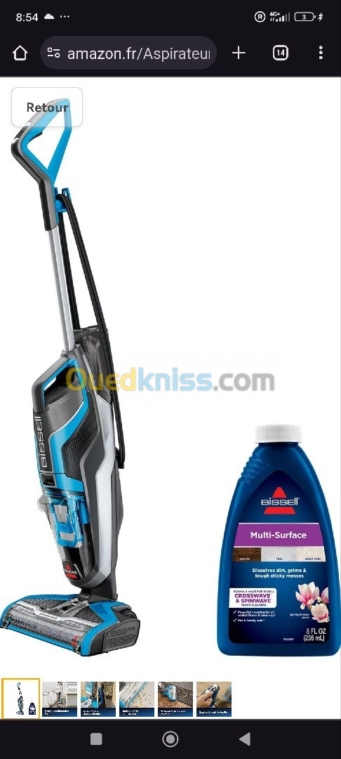 Aspirateur laveur  bissell crosswave 3 en 1 