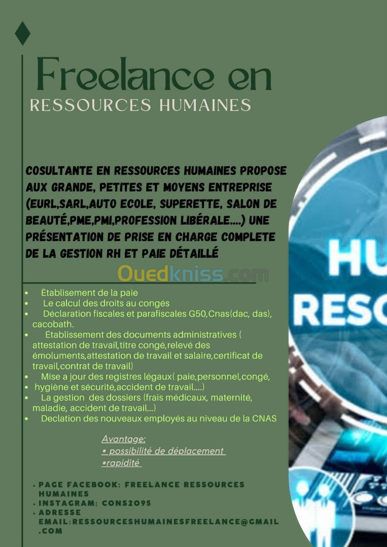 Freelance ressources humaines 