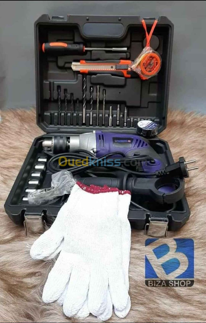 Kit Perceuse cross 750w Avec Outils