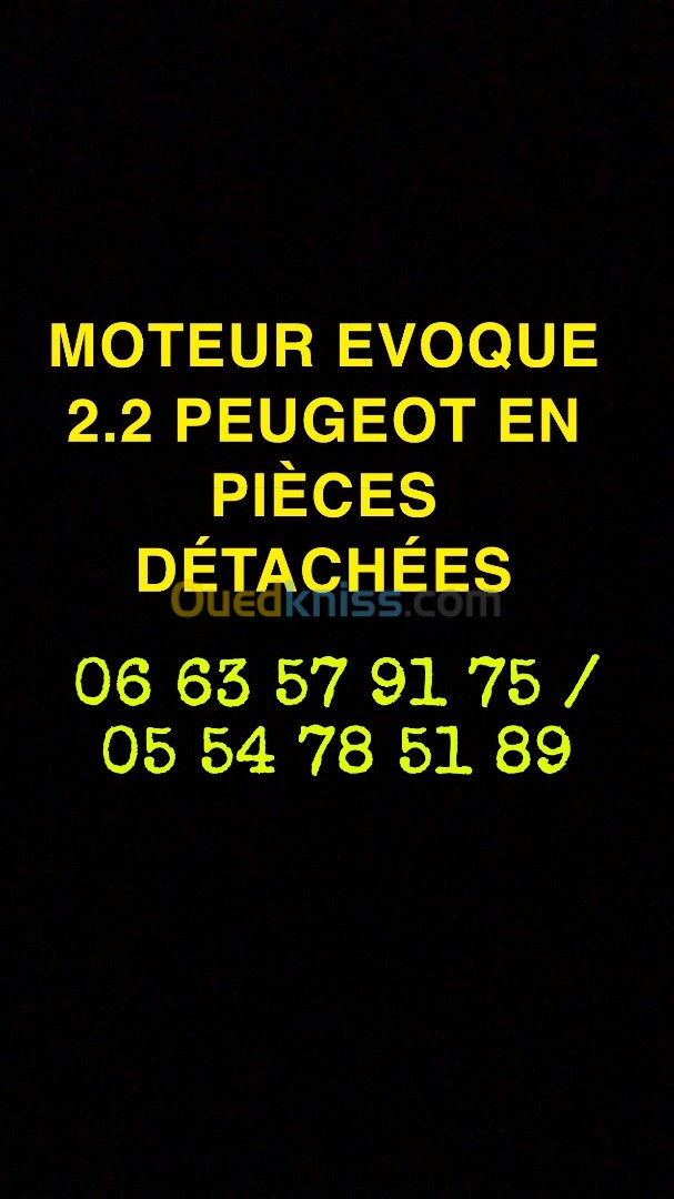 MOTEUR EVOQUE 2.2 Peugeot, en pièces détachées 