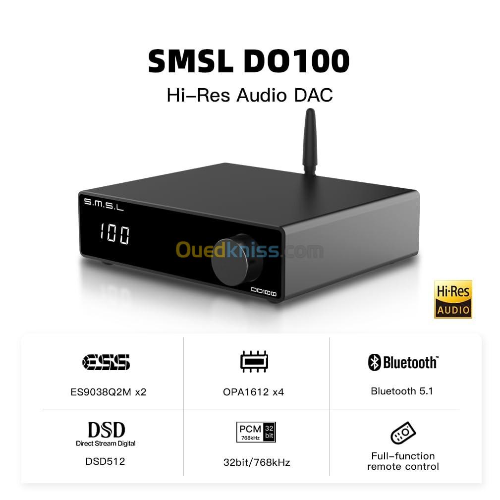 SMSL DO100 Double DAC 2 x ES9038Q2M XMOS + Bluetooth 5.0 aptX HD LDAC 32bit 768kHz DSD512