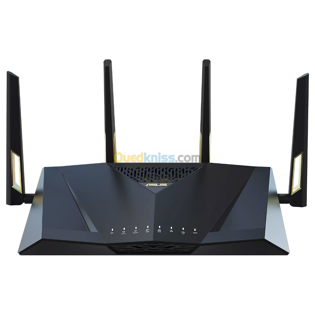 Asus RT-AX88U Pro Routeur WiFi 6 AX 6000 Mbps + WAN & LAN  2.5 GbE Mbps + 4 LAN 1 GbE / Fibre FTTH 
