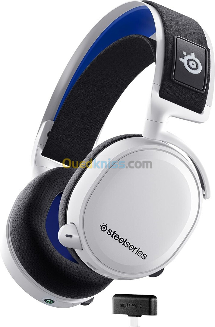 SteelSeries Arctis 7P+ Casque gaming sans fil ans perte 2,4 GHz - PS5 PS4 PC, Mac Android et Switch