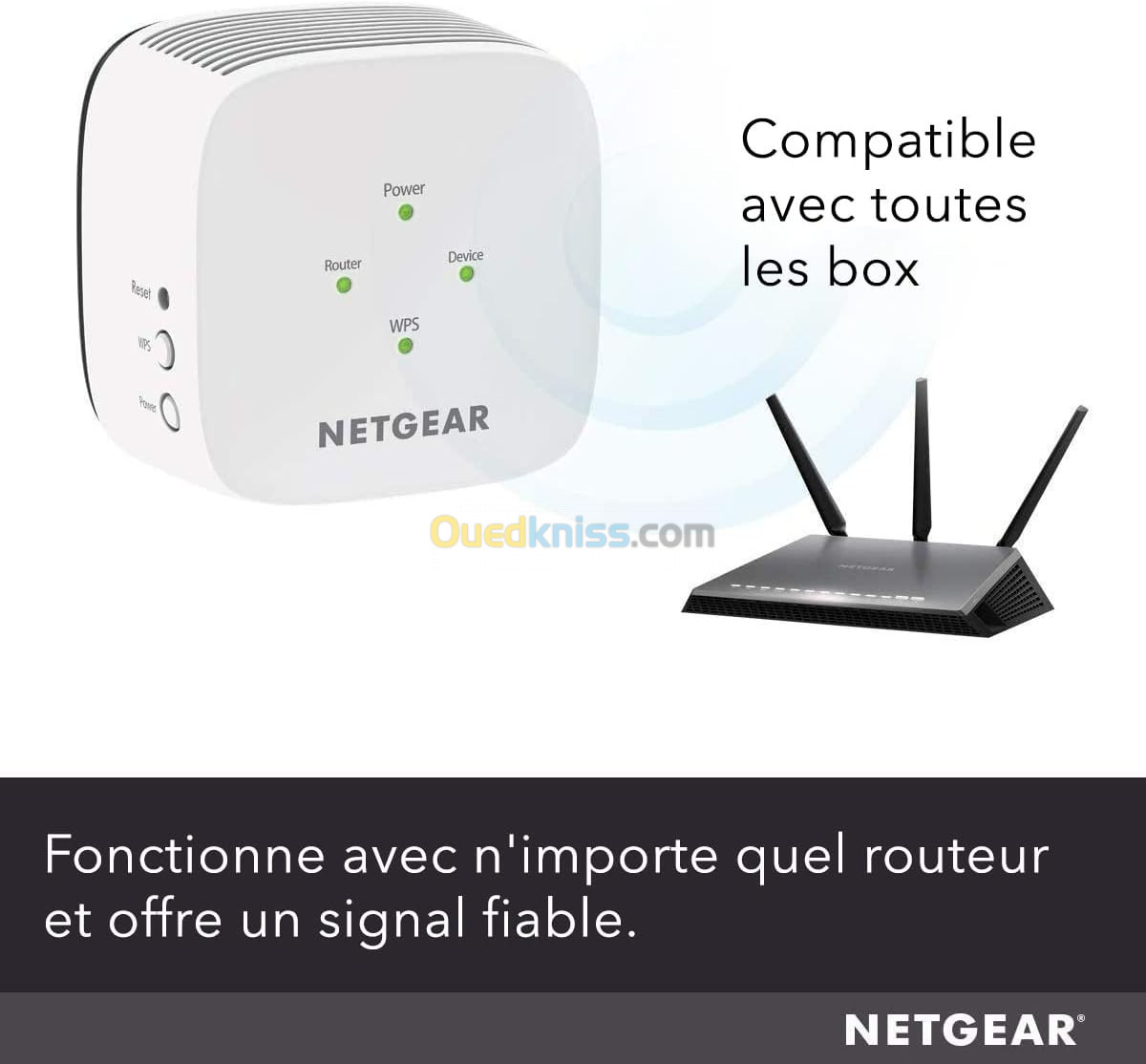 Netgear EX6110 Répéteur de signal Wi-Fi Mesh AC1200 , WiFi Booster couvre jusqu'à 120m2