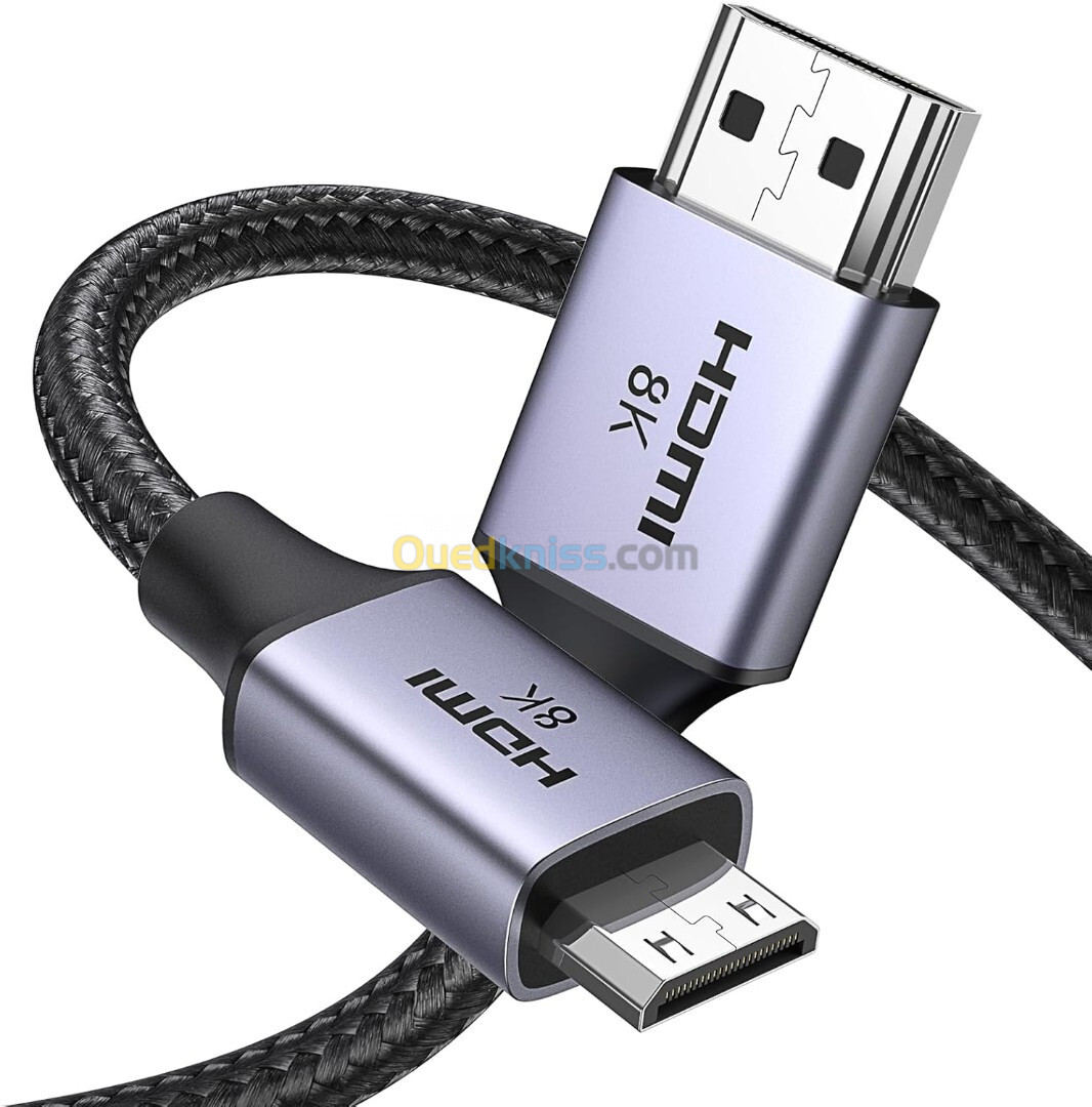 UGREEN Câble Mini HDMI vers HDMI 2.1 Mâle Bidirectionnel 8K@60Hz 4K@240Hz eARC 3D Dolby Vision HDCP