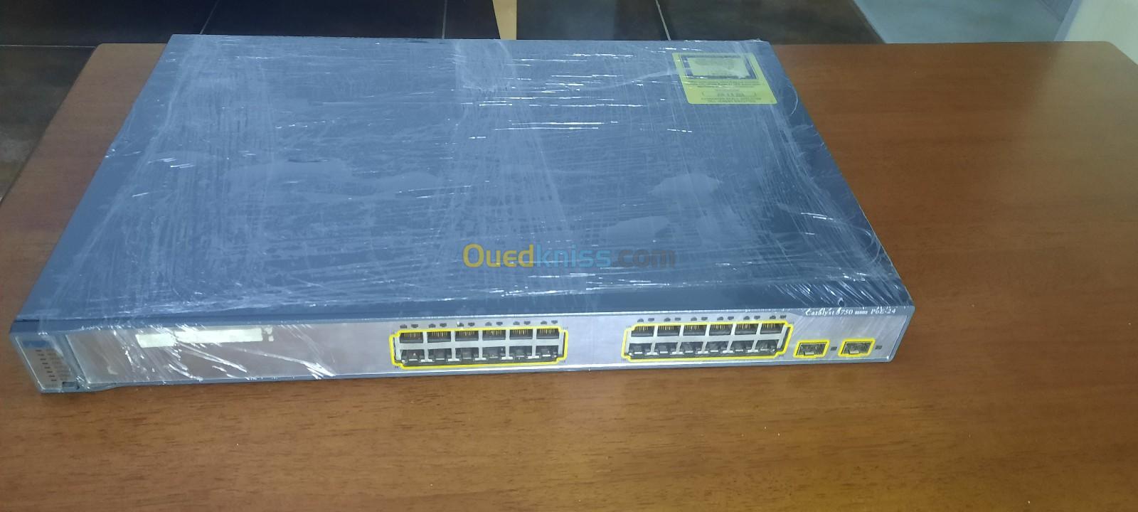 Switch CISCO 3750 PoE (24 ports Gigabit Ethernet & 02 ports Gigabit Ethernet)