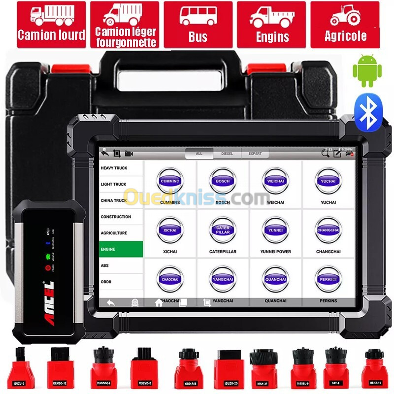 Scanner de camion lourd diesel, Programmation de codage de diagnostic de tous les systèmes