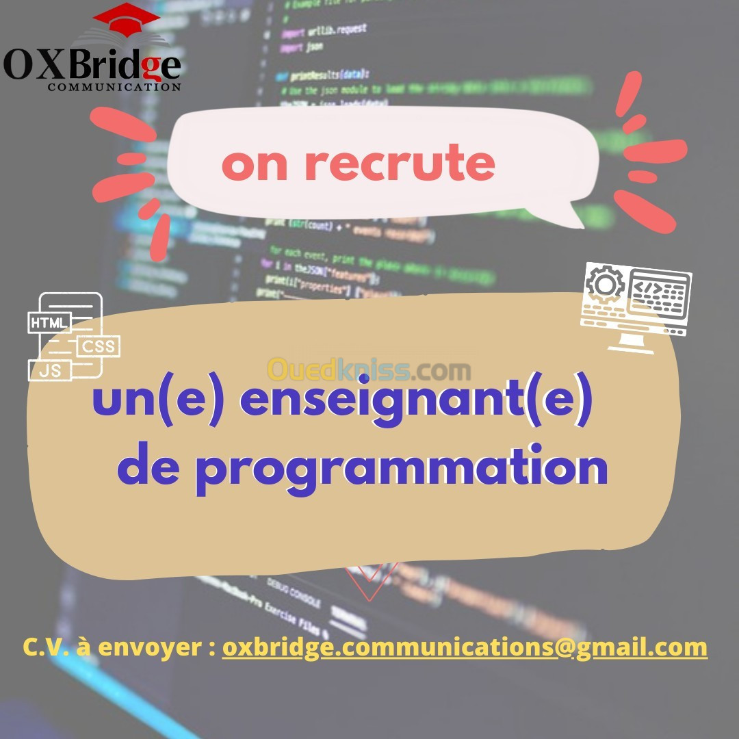 recrutement prof de programmation 