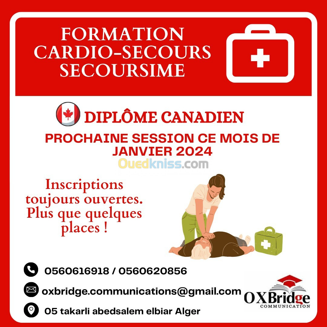 Formation secourisme diplôme canadien