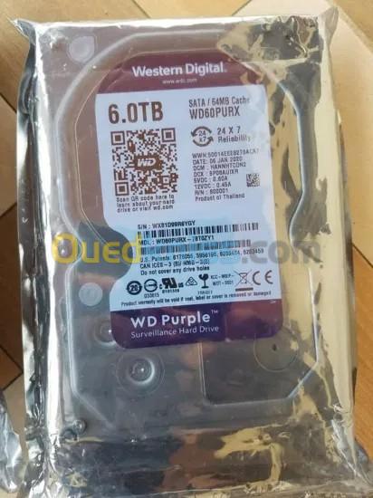 Disque Dur Western Digital PURPLE SURVEILLANCE 6TO/4TO/2TO