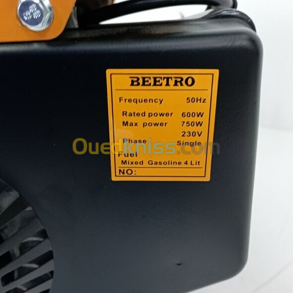 مولد كهربائي بالبنزين أصلي  BEETRO Générateur Electrique A Essence 750W BE0072