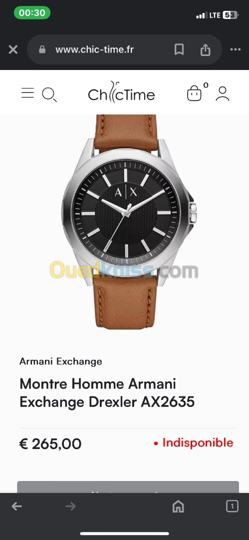 Montre Homme Armani Exchange Drexler AX2635