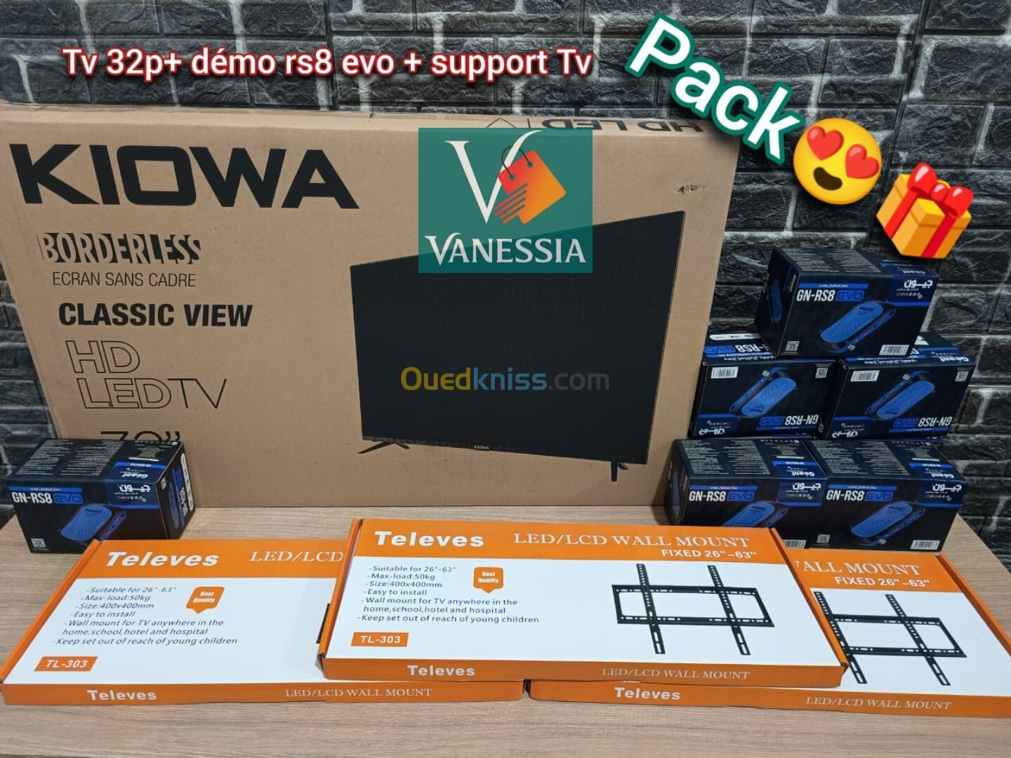 Télévision Téléviseur kiowa 32+support+démo 