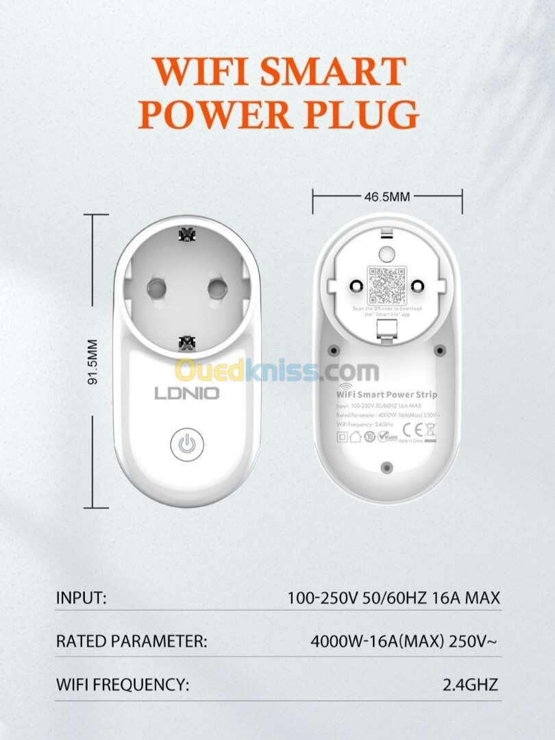 Ldnio Prise Intelligente Wi-Fi SEW1058 Smart Power Plug Et Commande Vocale (Google Home Et Alexa)  