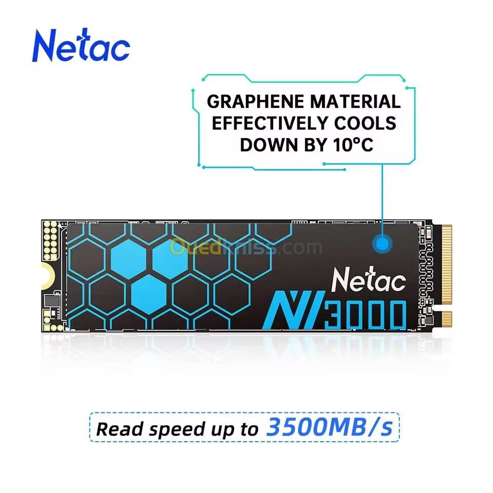 Netac Disque dur interne SSD, M.2 500GB PCIe 3500 mb/s ( 512 gb )