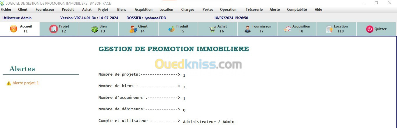 LOGICIEL DE GESTION PROMOTION IMMOBILIERE 