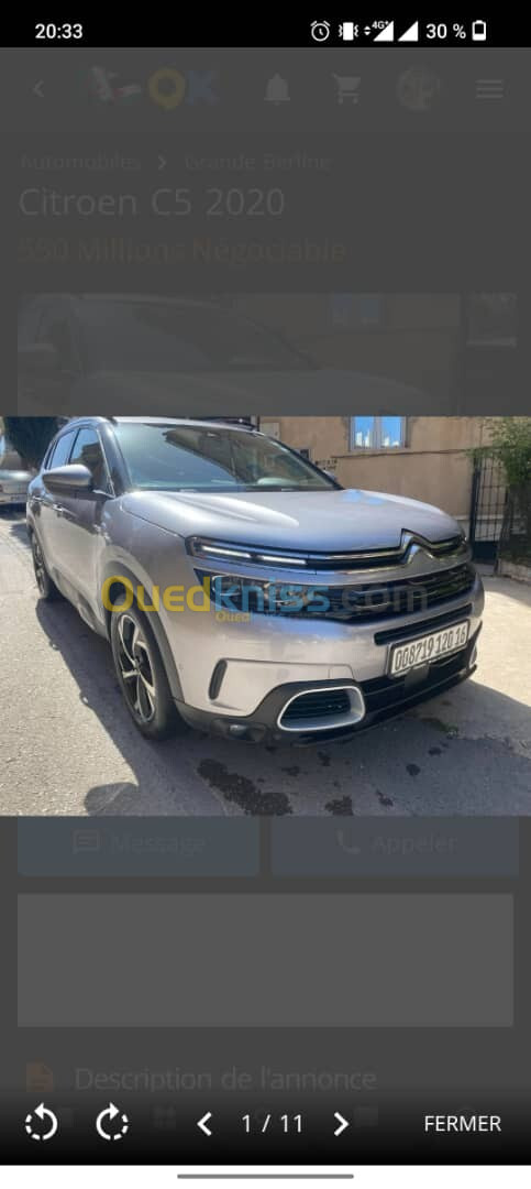 Citroen C5 aircross 2020 Blue hdi 180 s&s eat8 shine