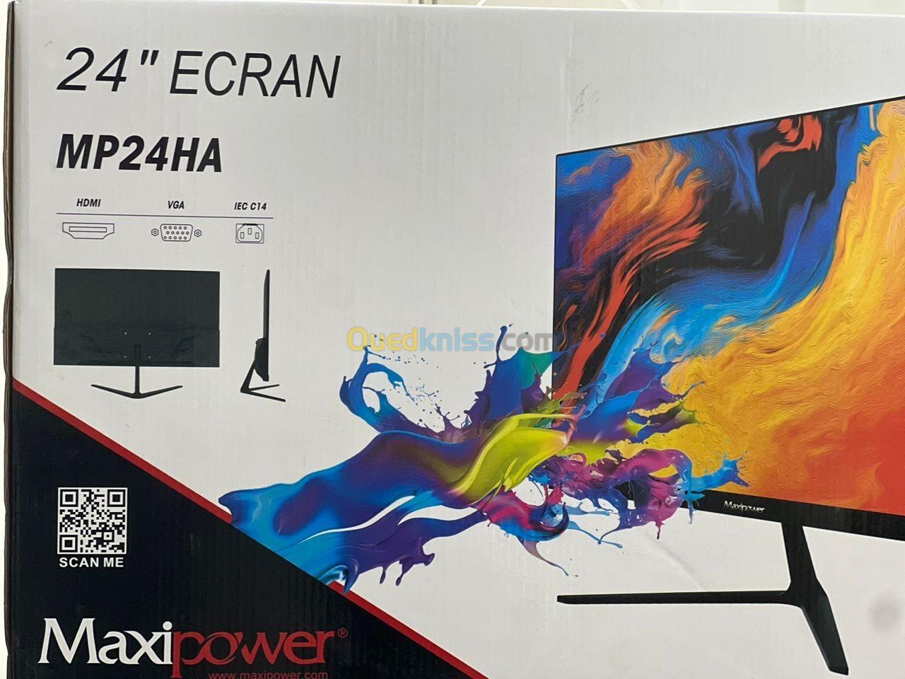 ECRAN MAXIPOWER 24"  /FULL HD/LED/VGA/HDMI/AUDIO